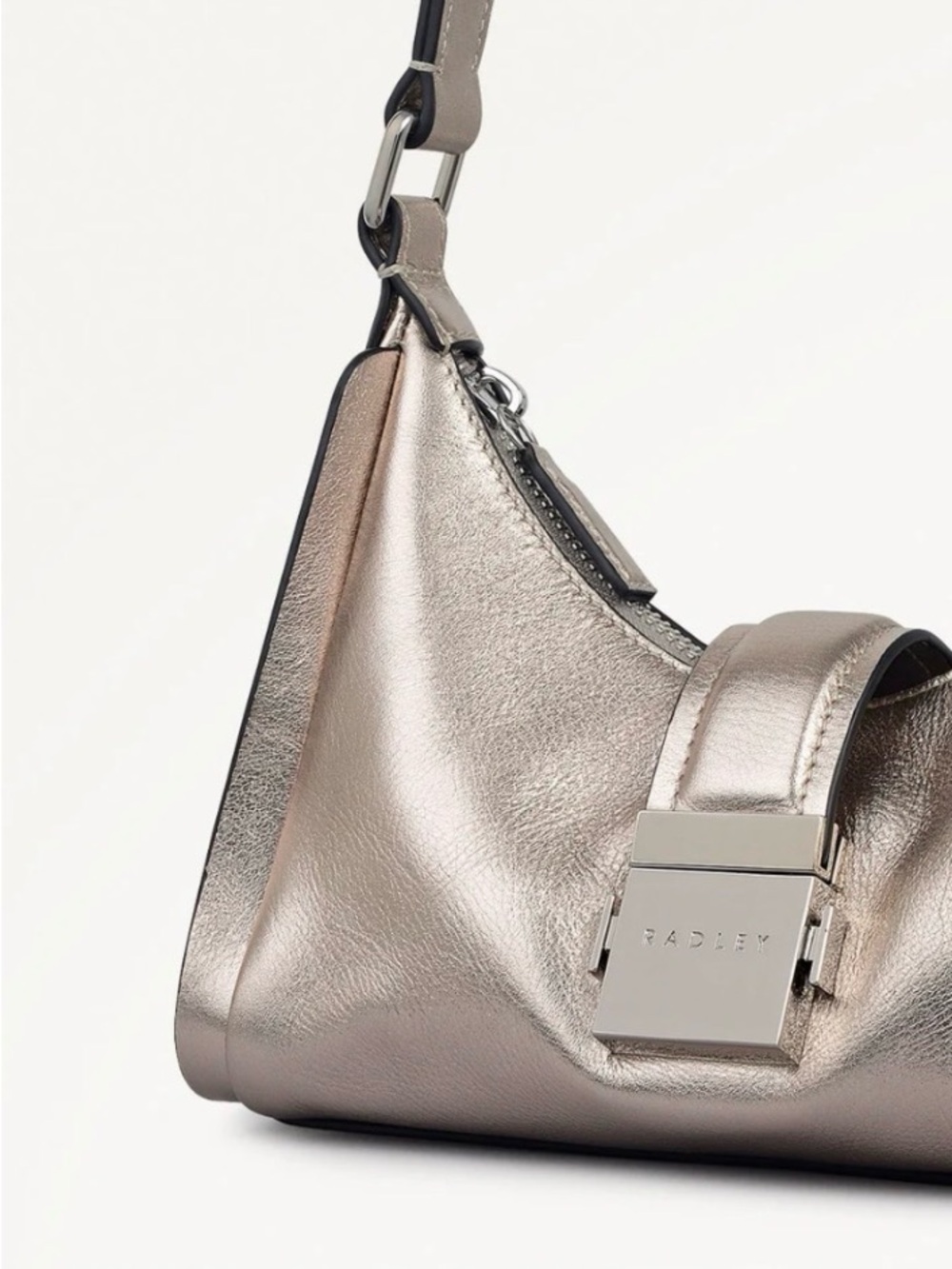 NWT Sloane Mews Small Ziptop Shoulder Bag in Pyrite - Picture 4 of 9